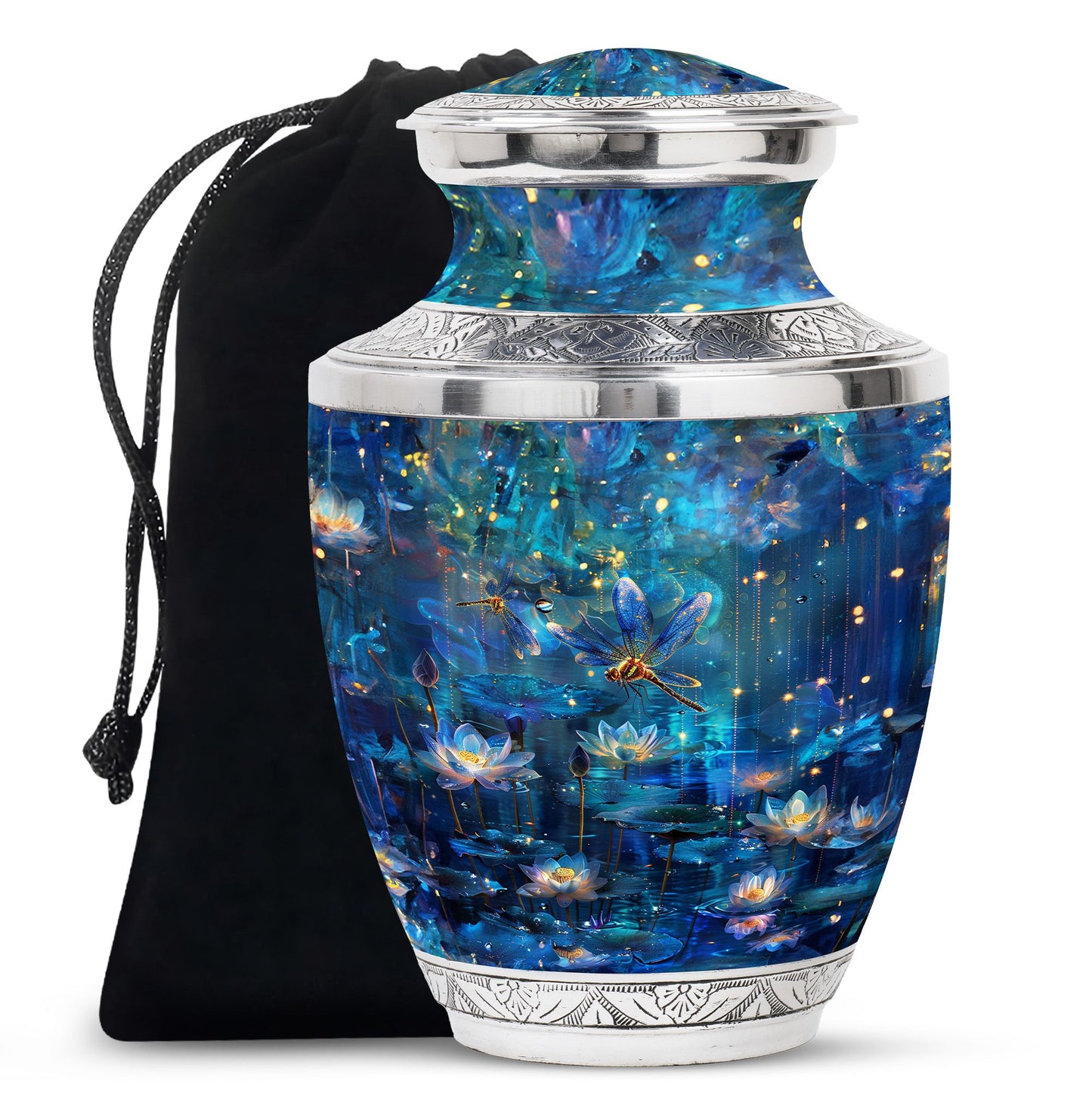 Personalized Dragonfly Memorial Urn for Adult - 10-inch, 200 cu in - Yatskia