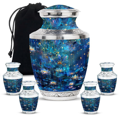 Personalized Dragonfly Memorial Urn for Adult - 10-inch, 200 cu in - Yatskia