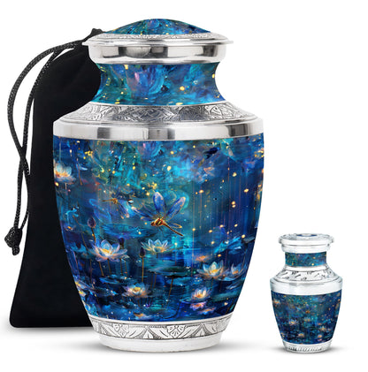 Personalized Dragonfly Memorial Urn for Adult - 10-inch, 200 cu in - Yatskia