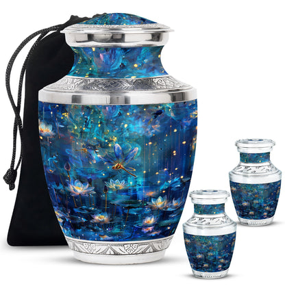 Personalized Dragonfly Memorial Urn for Adult - 10-inch, 200 cu in - Yatskia