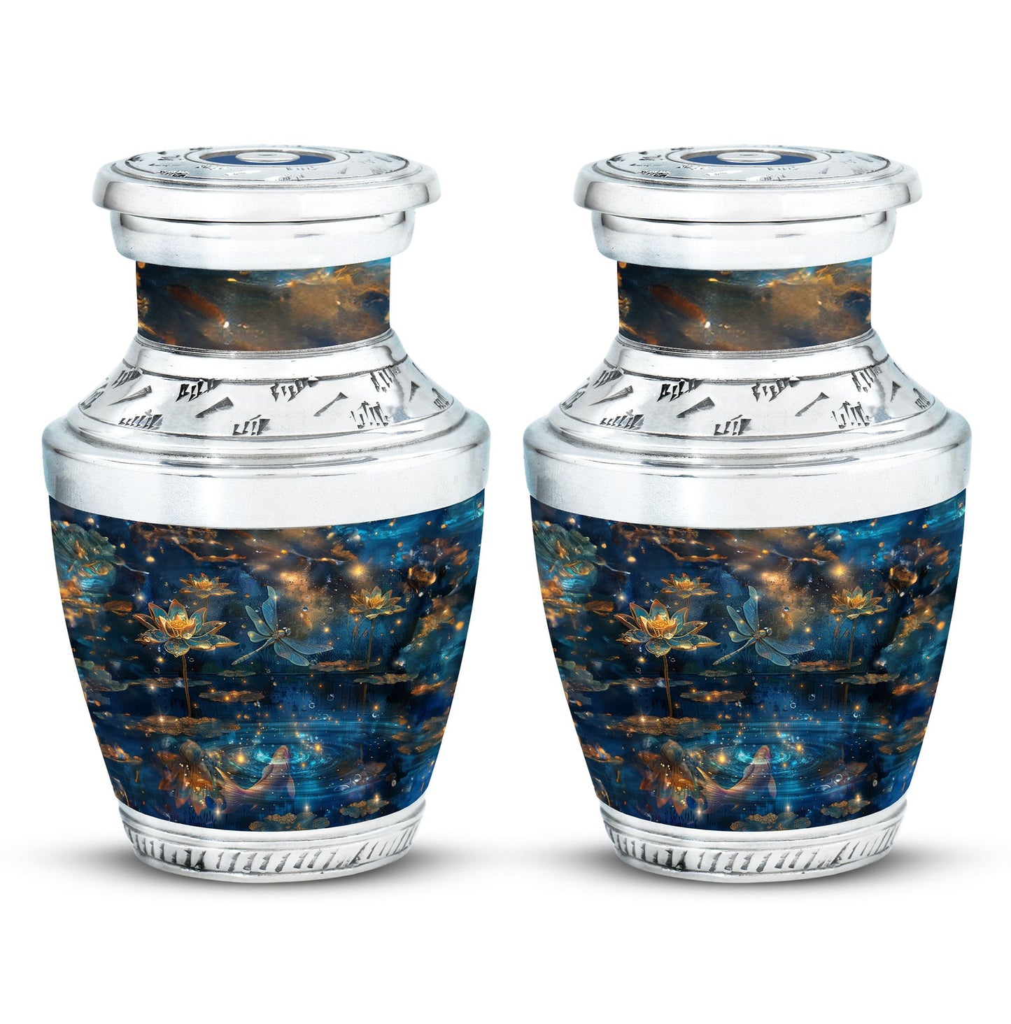 Personalized Dragonfly Cremation Urn for Women - 10-inch, 200 cu in - Yatskia