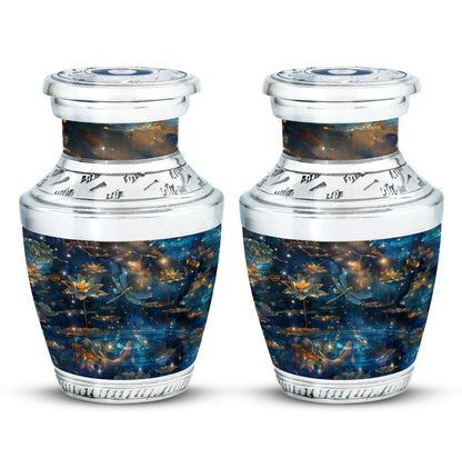 Personalized Dragonfly Cremation Urn for Women - 10-inch, 200 cu in - Yatskia