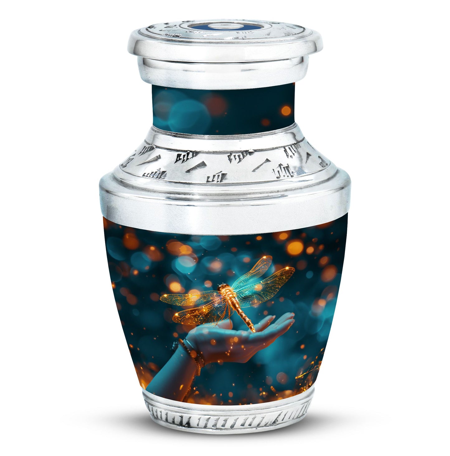 Personalized Dragonfly Cremation Urn for Human Ashes - 10-inch, 200 cu in - Yatskia