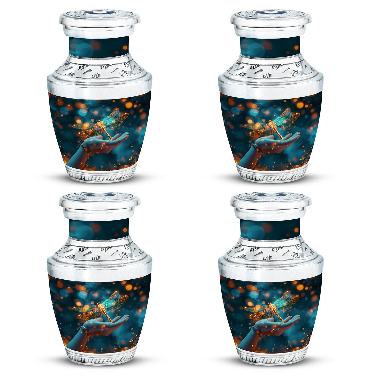 Personalized Dragonfly Cremation Urn for Human Ashes - 10-inch, 200 cu in - Yatskia
