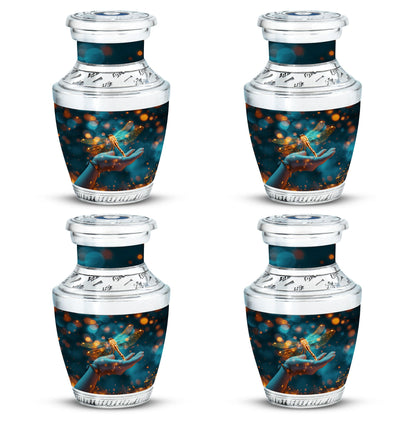 Personalized Dragonfly Cremation Urn for Human Ashes - 10-inch, 200 cu in - Yatskia