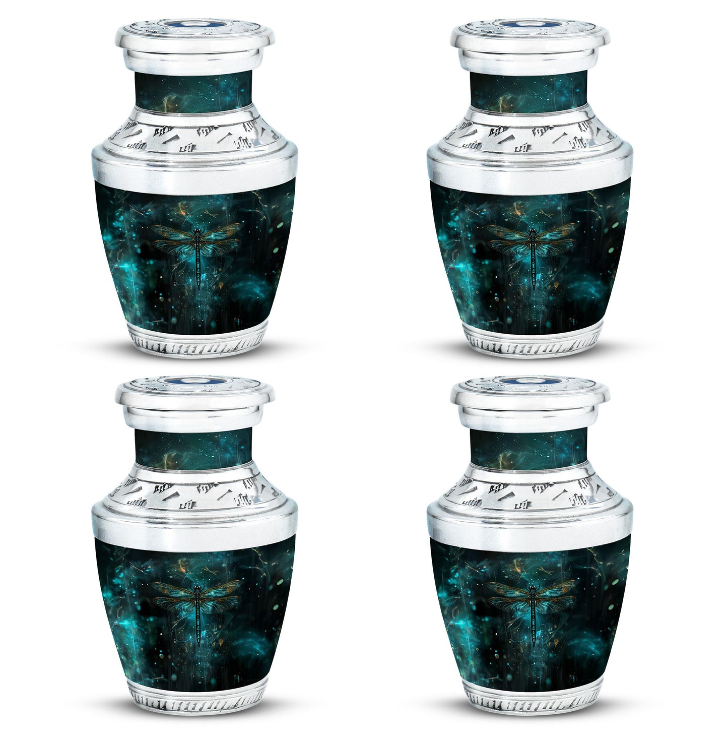 Personalized Dragonfly Cremation Urn for Human Ashes - 10-inch, 200 cu in - Yatskia