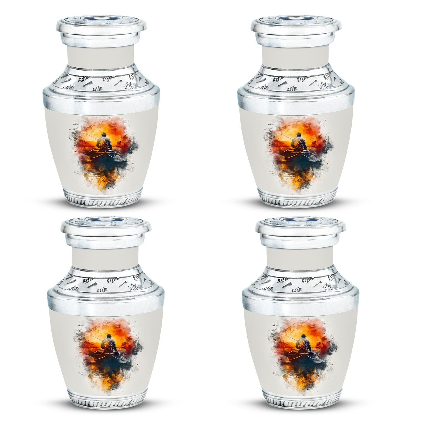 White Personalized Fish Cremation Urn for Pet Ashes - 10-inch, 200 cu in - Yatskia