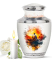 Father Fishing White Burial Urns For Ashes  - Cremation Urns Adults