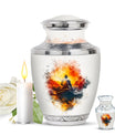 Father Fishing White Burial Urns For Ashes  - Cremation Urns Adults