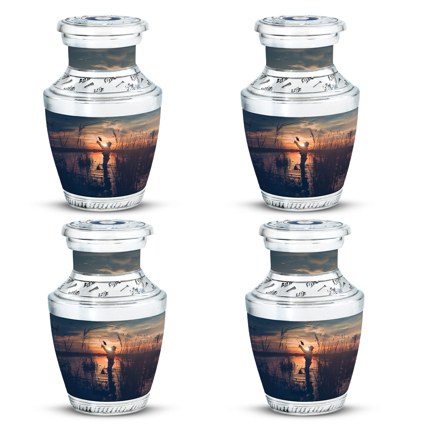 Father Fishing Funeral Urns - Urns For Human Ashes Dad