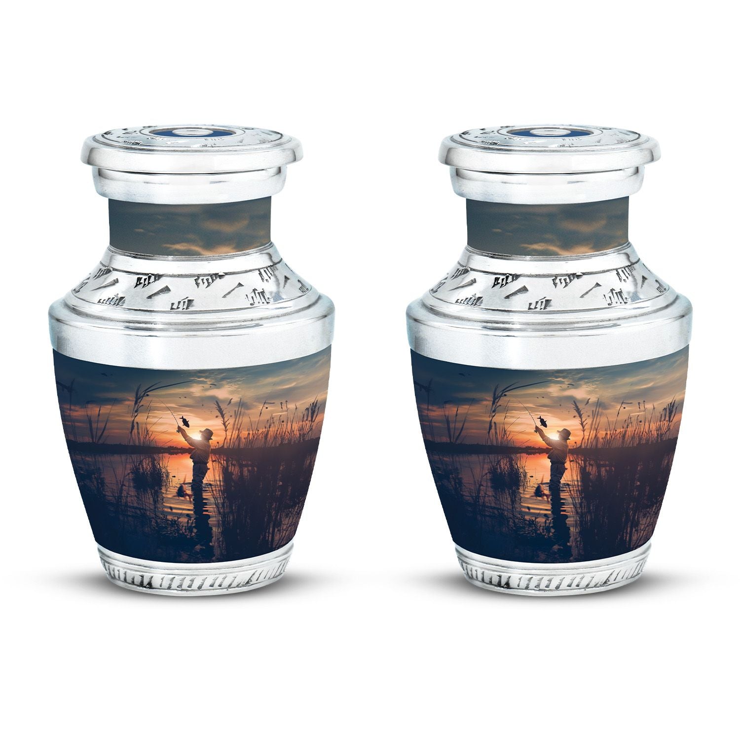 Father Fishing Funeral Urns - Urns For Human Ashes Dad