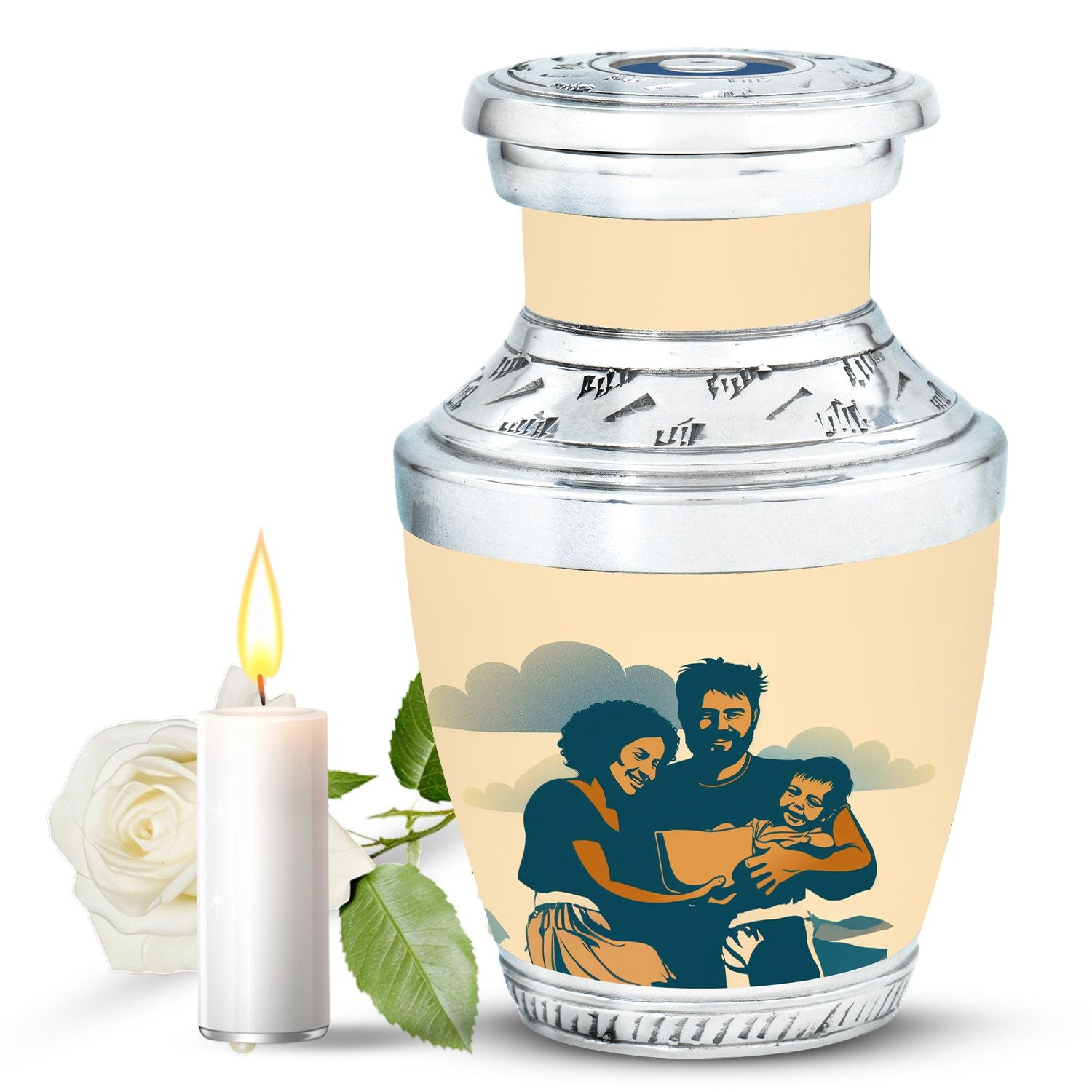 Decorative Funeral Urns For Beautiful Family - Large Cremation Urns