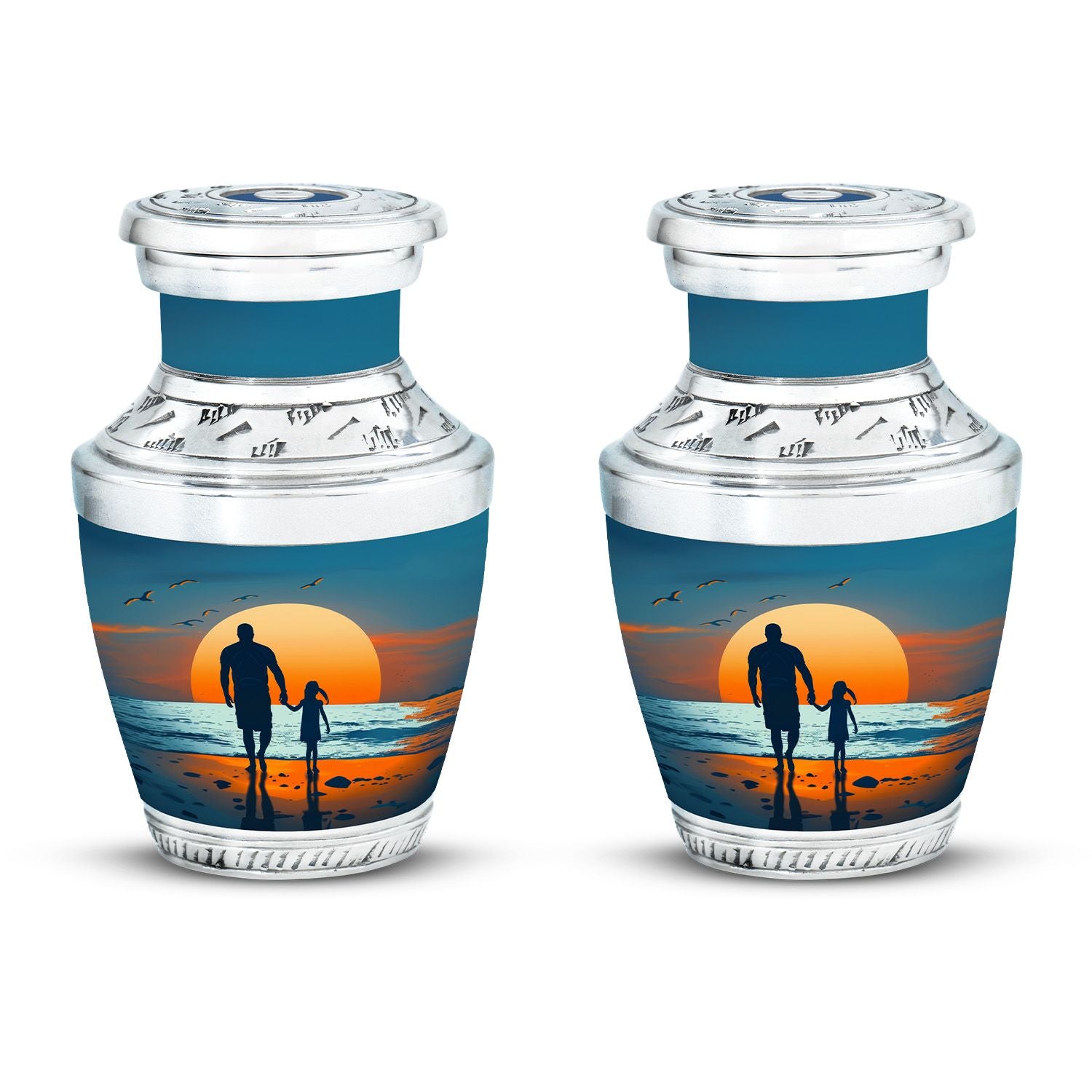 Memorial Father Daughter Urn For Burial Ashes - Cremation Urns Large