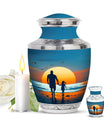 Memorial Father Daughter Urn For Burial Ashes - Cremation Urns Large