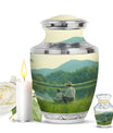 Father Son Fishing Memorial Urns - Beautiful Burial Urns For Ashes