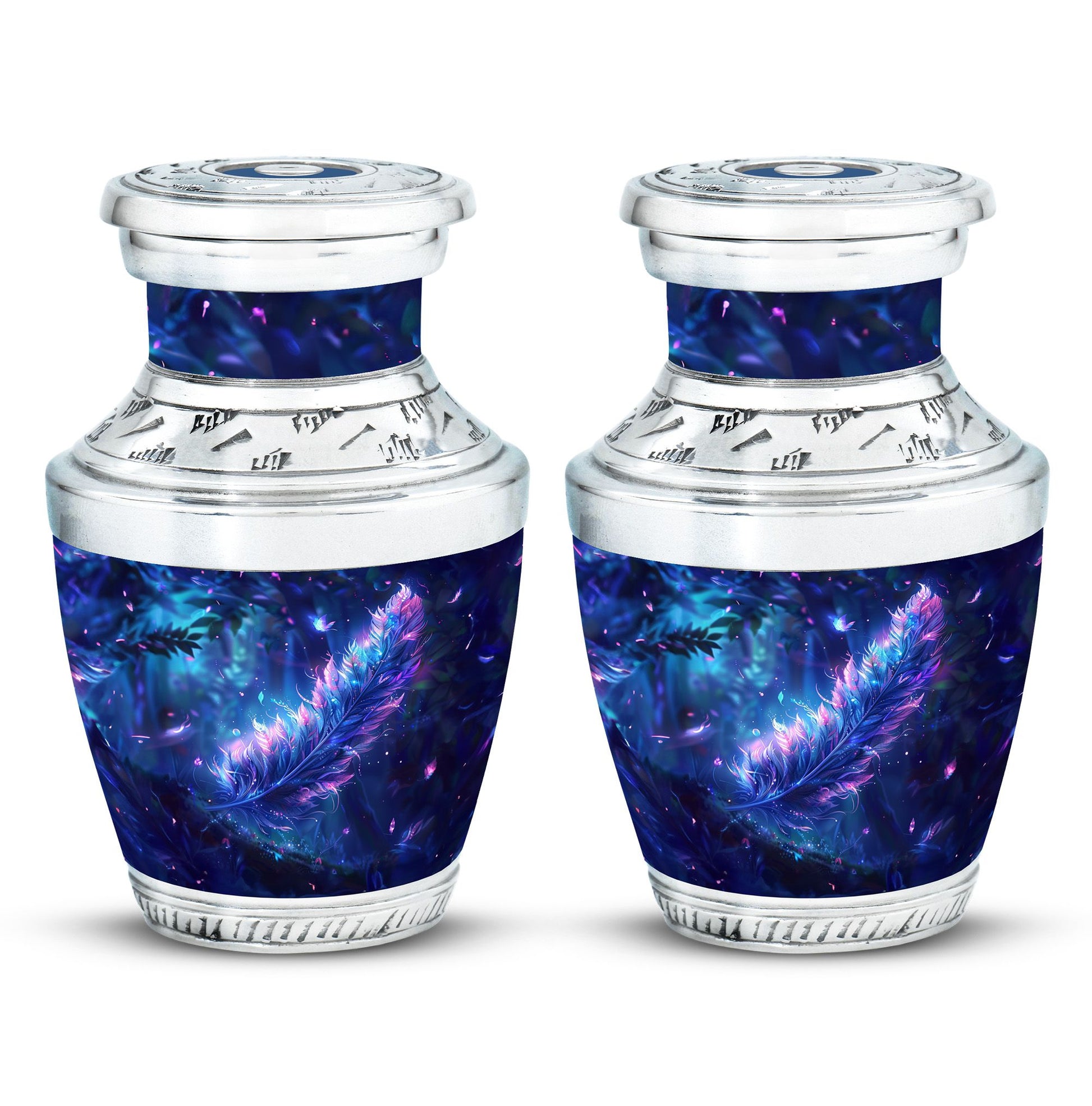 Feather Decorative Memorial Urns - Large Funeral Urn For Women