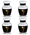 Black Moon Feather Decorative Urns - Cremation Urns For Human Ashes