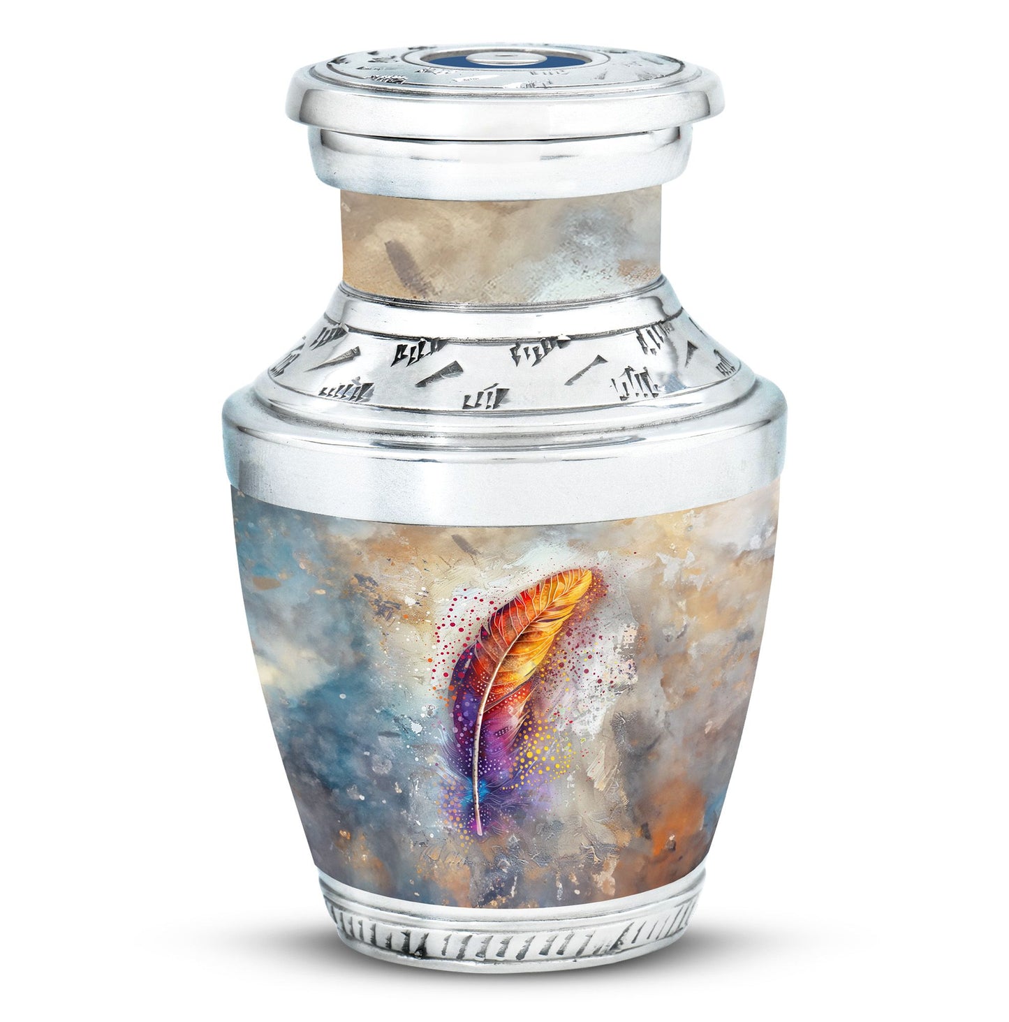 Personalized Feather Memorial Urn for Human Ashes - 10-inch, 200 cu in - Yatskia