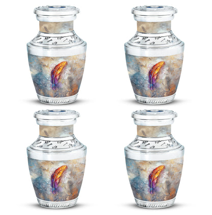 Personalized Feather Memorial Urn for Human Ashes - 10-inch, 200 cu in - Yatskia