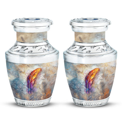 Personalized Feather Memorial Urn for Human Ashes - 10-inch, 200 cu in - Yatskia