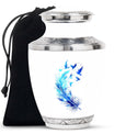 Feather Blue Flying Bird Cremation Urns - Memorial Urn For Women Ashes