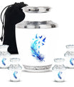 Feather Blue Flying Bird Cremation Urns - Memorial Urn For Women Ashes