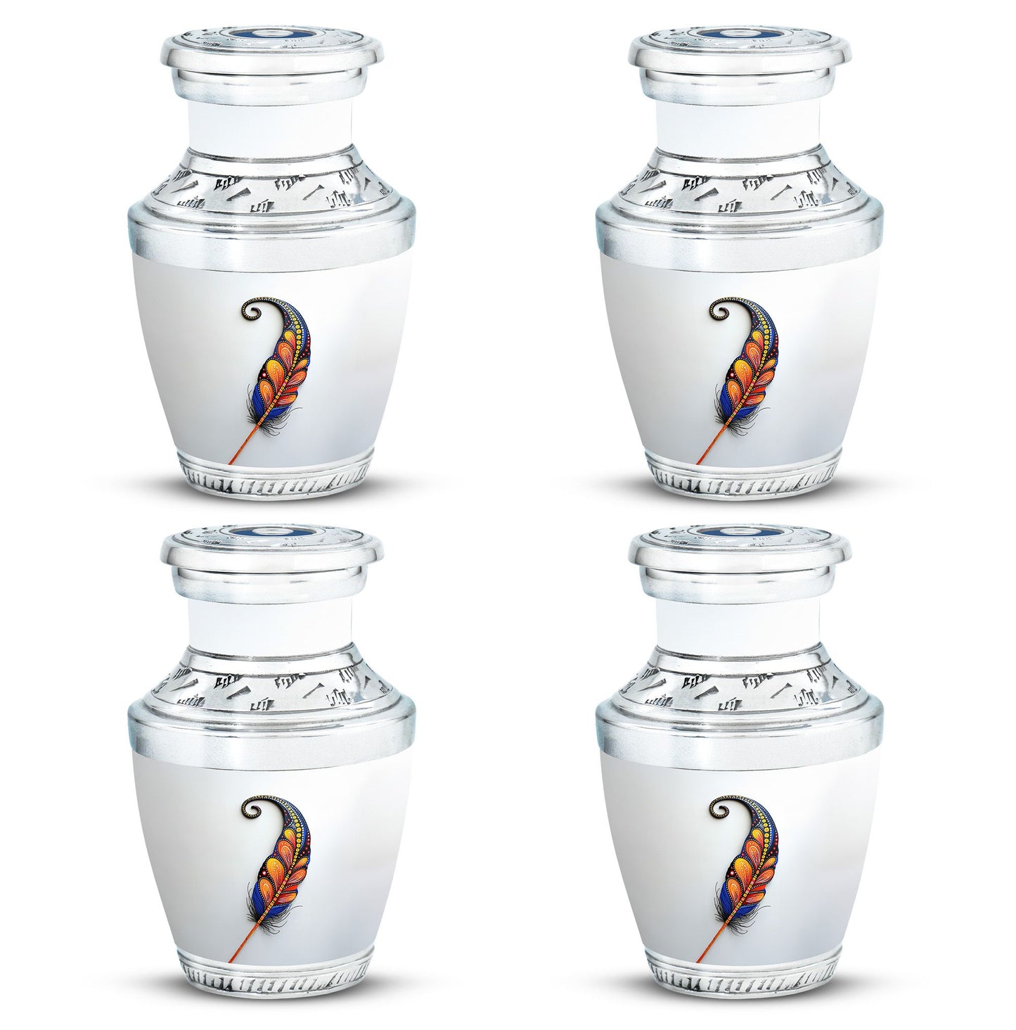 White Personalized White Cremation Urn for Human Ashes - 10-inch, 200 cu in - Yatskia
