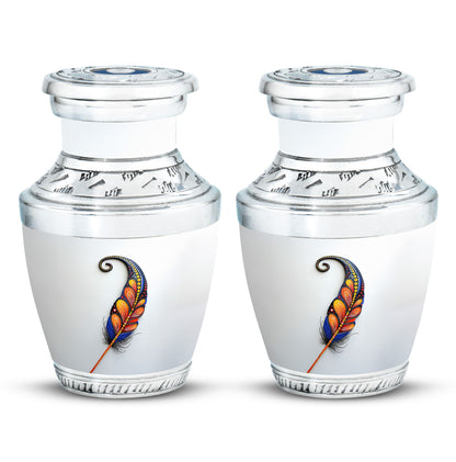 White Personalized White Cremation Urn for Human Ashes - 10-inch, 200 cu in - Yatskia