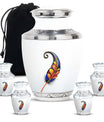 White Feather Urn For Human Ashes - Urn For Female
