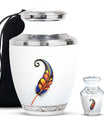 White Feather Urn For Human Ashes - Urn For Female