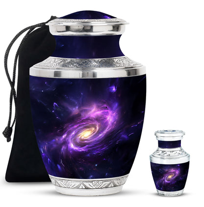 Personalized Galaxy Cremation Urn for Women - 10-inch, 200 cu in - Yatskia