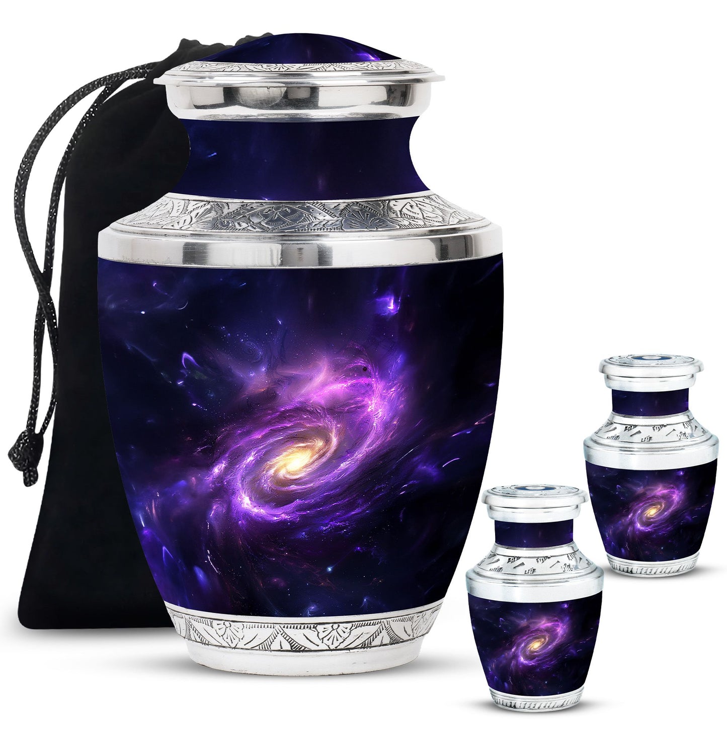 Personalized Galaxy Cremation Urn for Women - 10-inch, 200 cu in - Yatskia