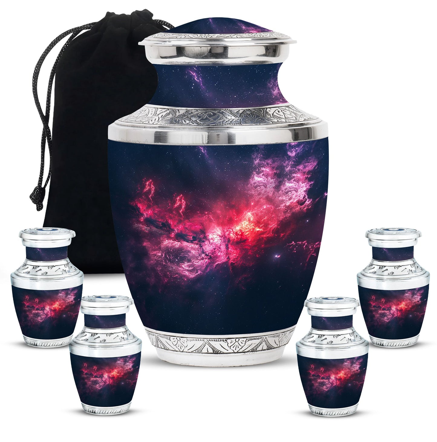 Personalized Galaxy Cremation Urn for Men - 10-inch, 200 cu in - Yatskia