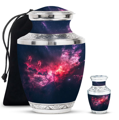 Personalized Galaxy Cremation Urn for Men - 10-inch, 200 cu in - Yatskia
