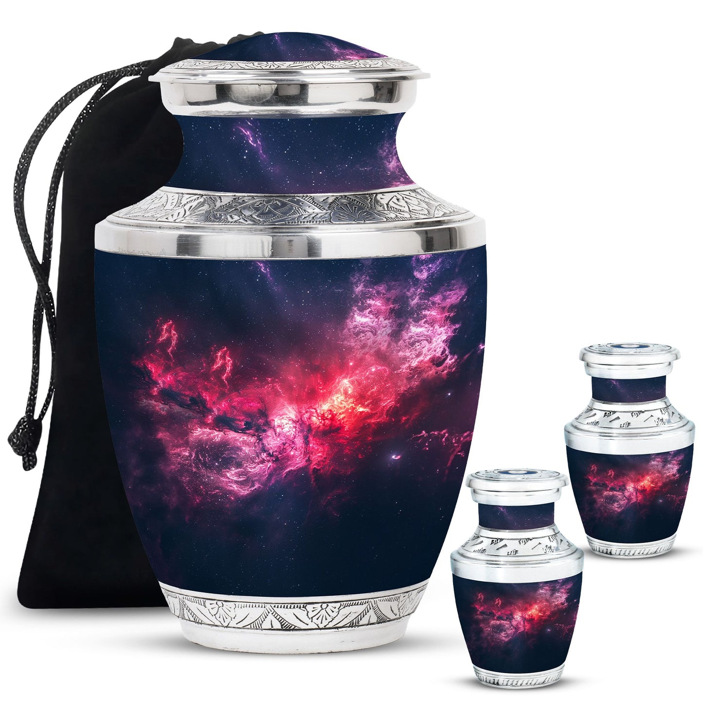 Personalized Galaxy Cremation Urn for Men - 10-inch, 200 cu in - Yatskia