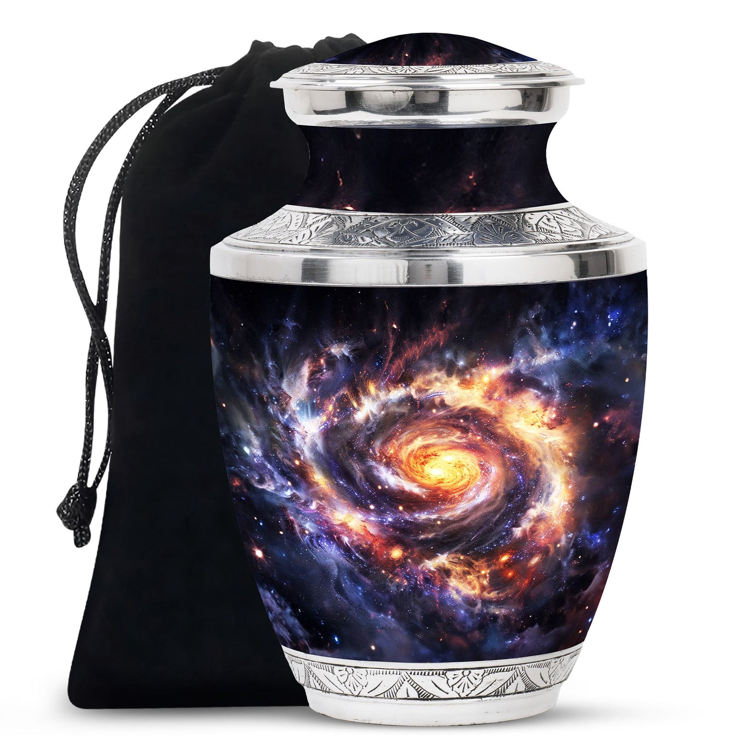 Personalized Galaxy Cremation Urn for Loved One - 10-inch, 200 cu in - Yatskia