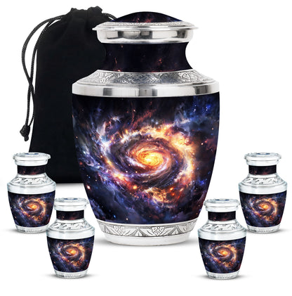 Personalized Galaxy Cremation Urn for Loved One - 10-inch, 200 cu in - Yatskia