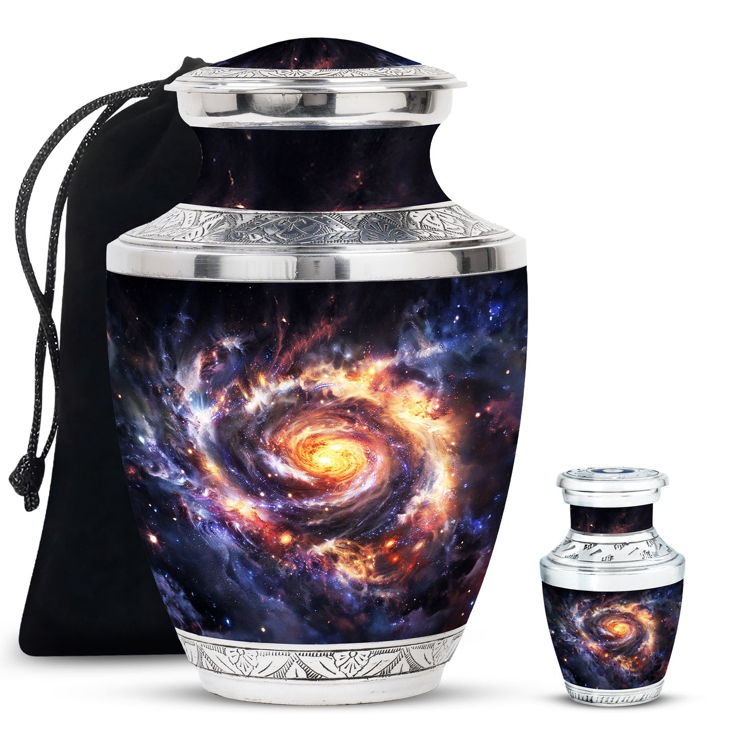 Personalized Galaxy Cremation Urn for Loved One - 10-inch, 200 cu in - Yatskia