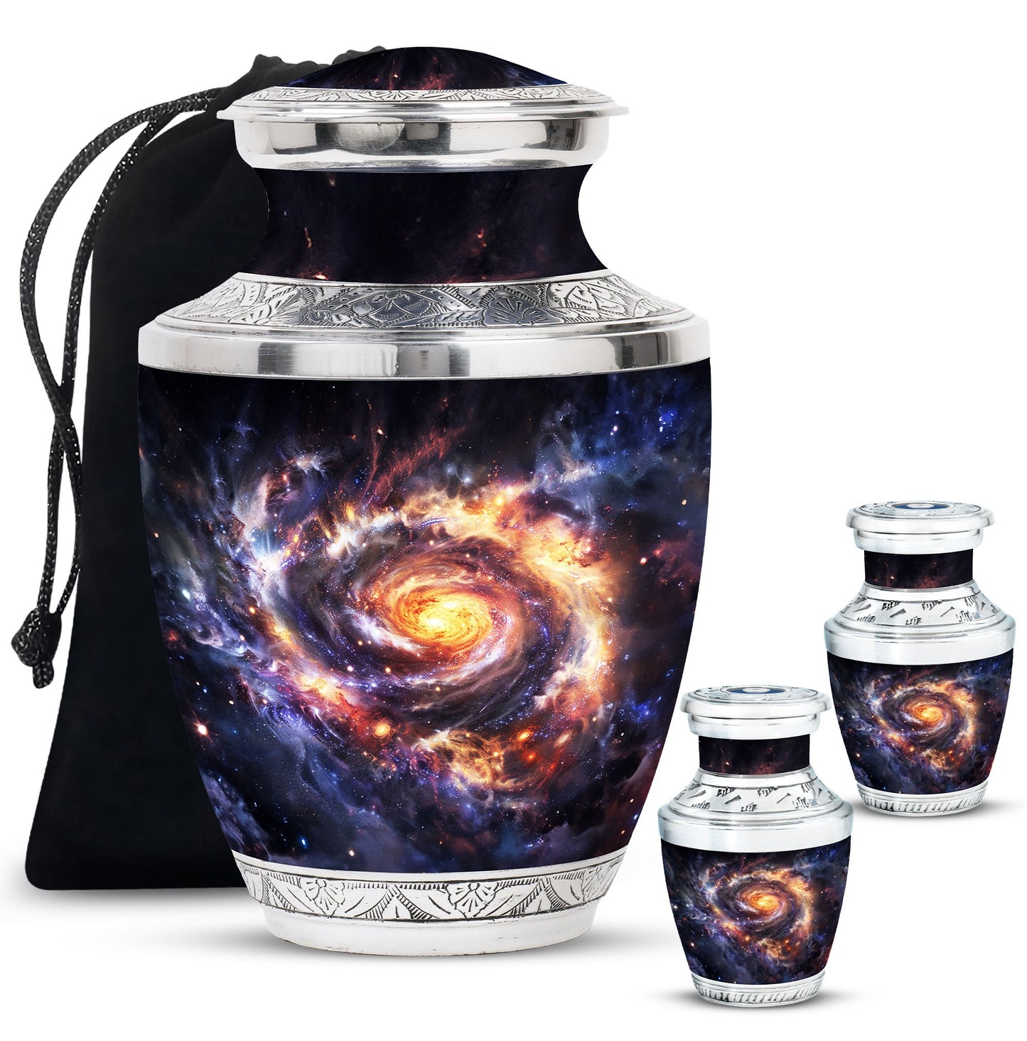 Personalized Galaxy Cremation Urn for Loved One - 10-inch, 200 cu in - Yatskia