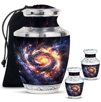 Personalized Galaxy Cremation Urn for Loved One - 10-inch, 200 cu in - Yatskia