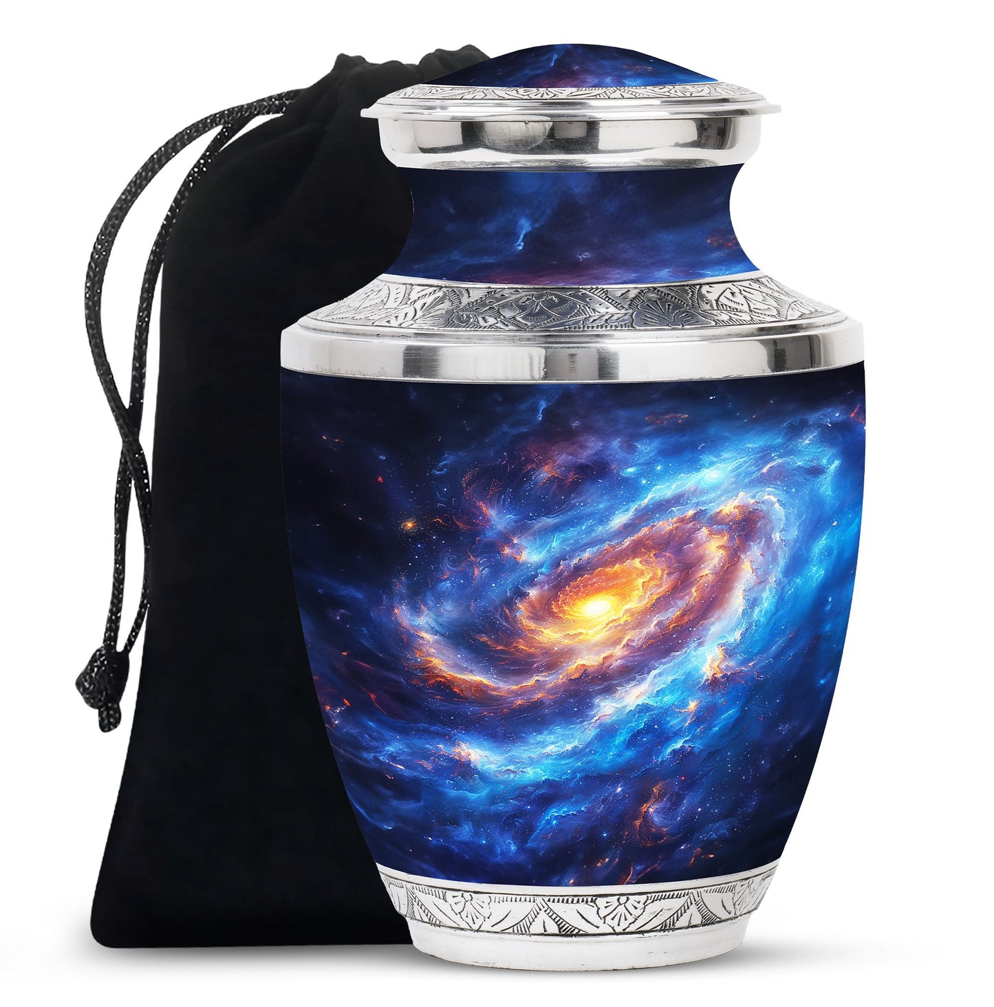 Personalized Galaxy Cremation Urn for Men & Women - 10-inch, 200 cu in - Yatskia