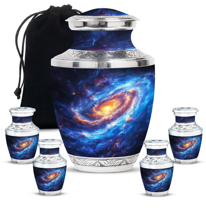 Personalized Galaxy Cremation Urn for Men & Women - 10-inch, 200 cu in - Yatskia
