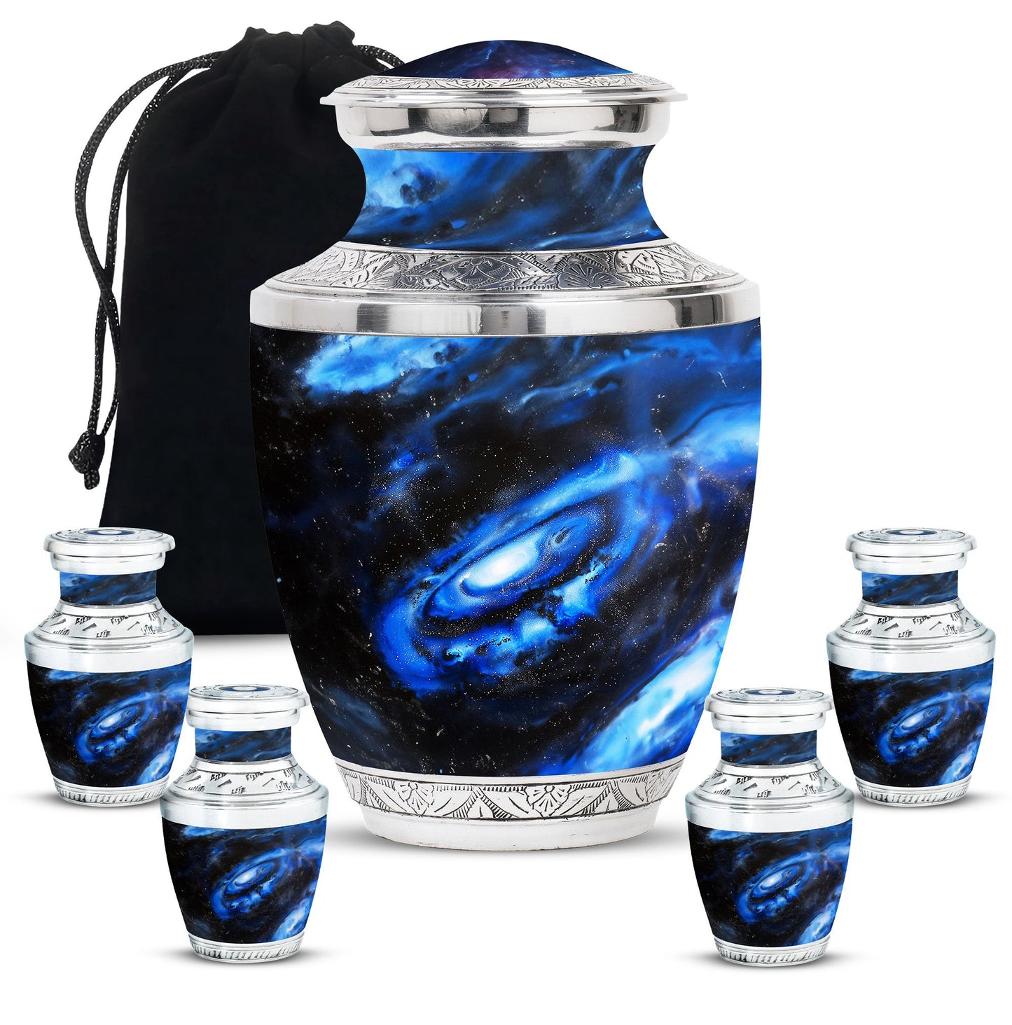 Personalized Galaxy Cremation Urn for Men - 10-inch, 200 cu in - Yatskia