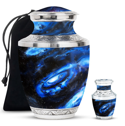 Personalized Galaxy Cremation Urn for Men - 10-inch, 200 cu in - Yatskia