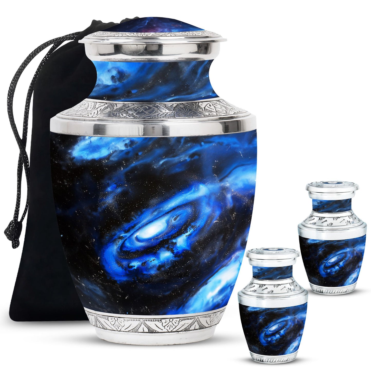 Personalized Galaxy Cremation Urn for Men - 10-inch, 200 cu in - Yatskia