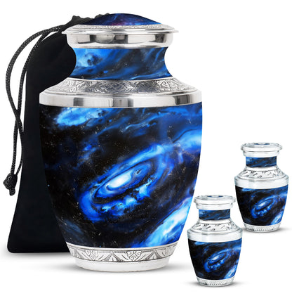 Personalized Galaxy Cremation Urn for Men - 10-inch, 200 cu in - Yatskia