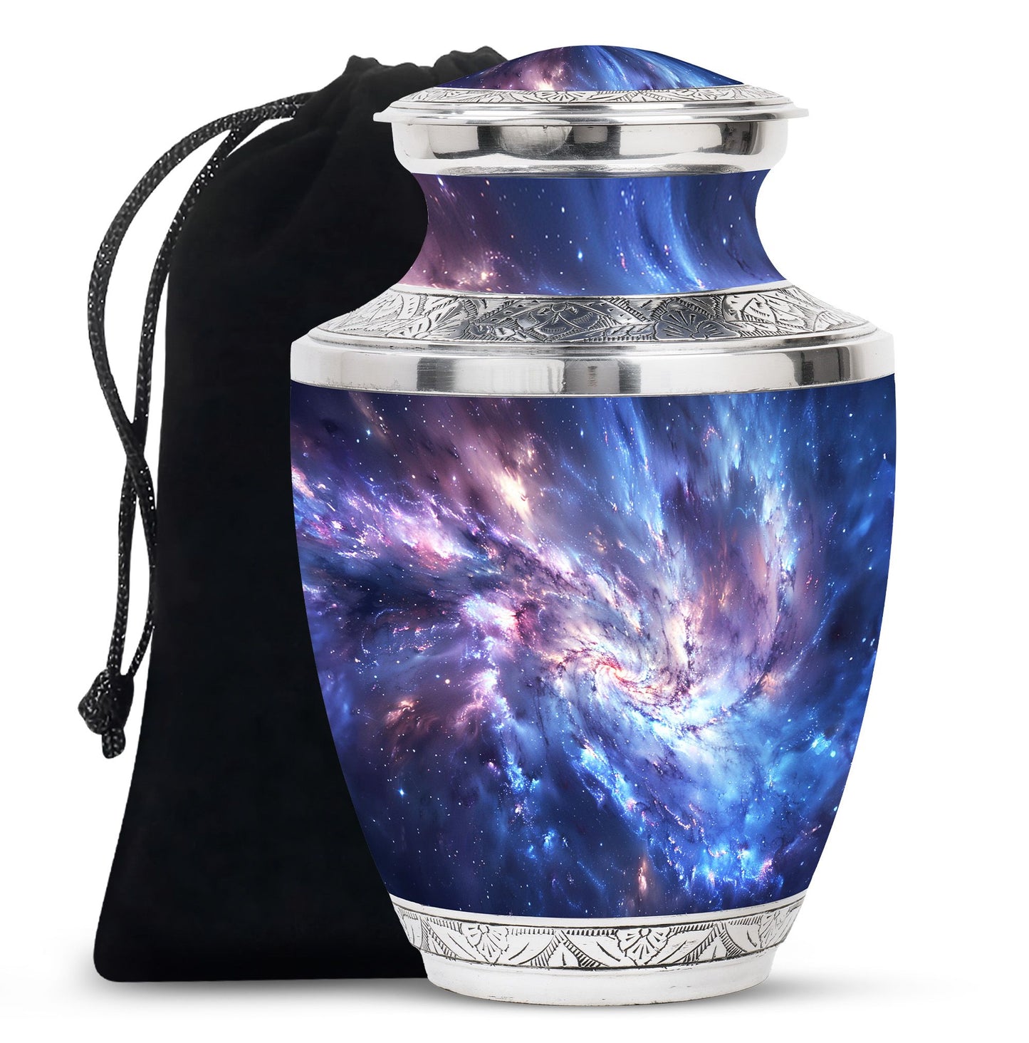 Personalized Galaxy Cremation Urn for Men - 10-inch, 200 cu in - Yatskia