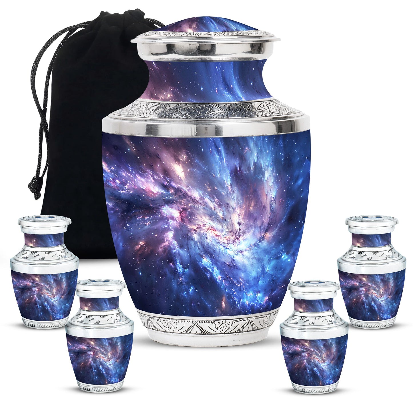 Personalized Galaxy Cremation Urn for Men - 10-inch, 200 cu in - Yatskia