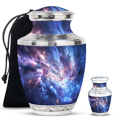 Personalized Galaxy Cremation Urn for Men - 10-inch, 200 cu in - Yatskia