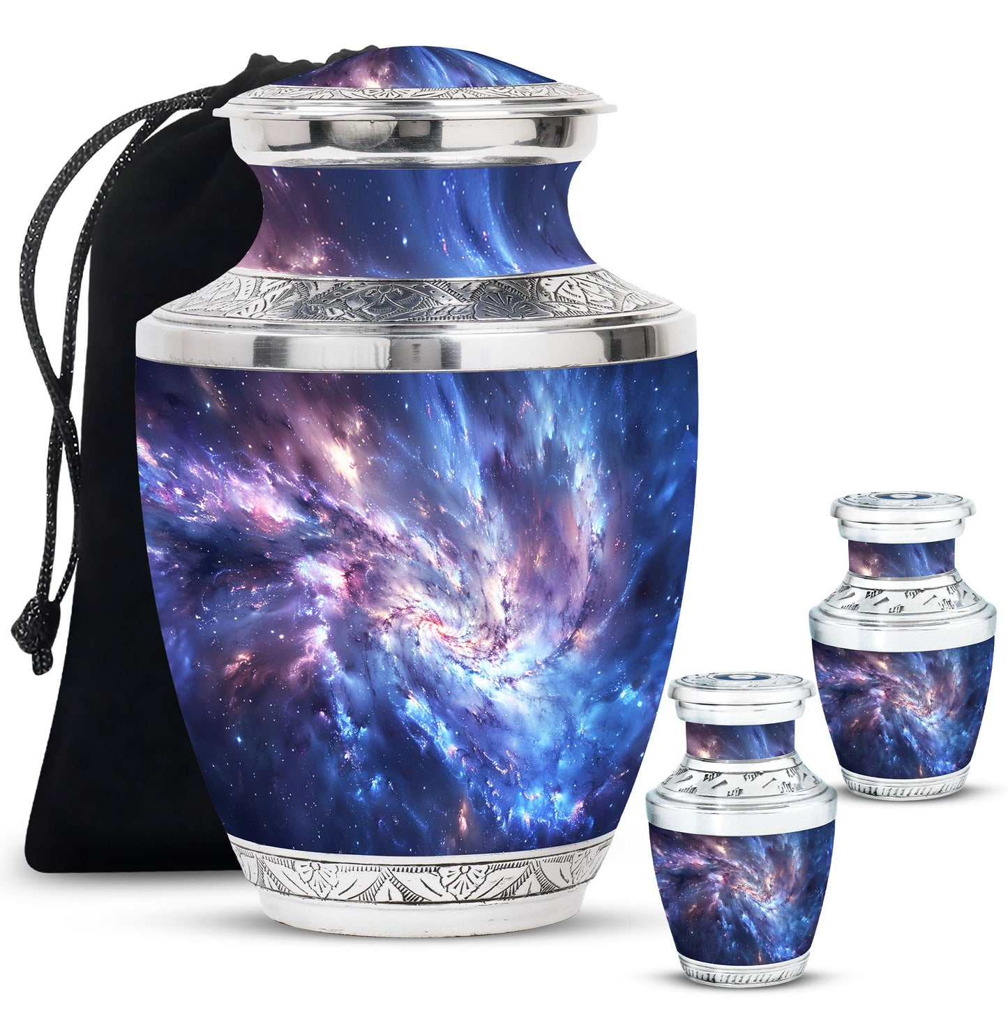 Personalized Galaxy Cremation Urn for Men - 10-inch, 200 cu in - Yatskia